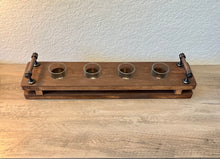 Load image into Gallery viewer, CLEARANCE - Wood Candle Holder, Table Candle Holder, Table Centerpiece, Mantle Candle Holder, Four Candle Holder