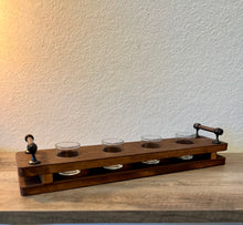 Load image into Gallery viewer, CLEARANCE - Wood Candle Holder, Table Candle Holder, Table Centerpiece, Mantle Candle Holder, Four Candle Holder