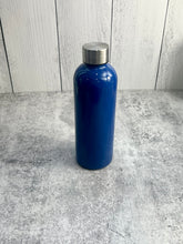 Load image into Gallery viewer, CLEARANCE - Stainless Steel water bottle, 17.5 oz - - Powder Coated - Blue