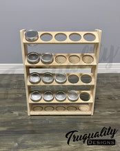 Load image into Gallery viewer, Wall Mounted Mason Jar Holder - 20 Count - Craft Room Storage - Organizer