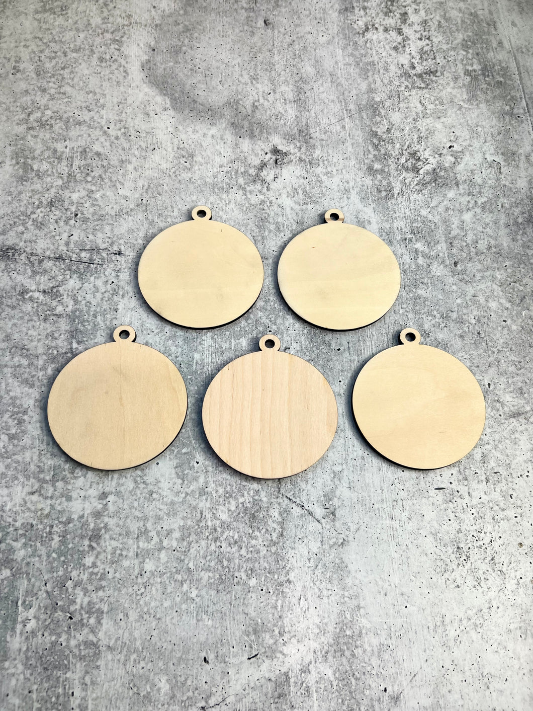 CLEARANCE - Set of 5 Ornaments - Unfinished wood blank | Christmas | Winter | DIY | Craft Blank