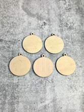 Load image into Gallery viewer, CLEARANCE - Set of 5 Ornaments - Unfinished wood blank | Christmas | Winter | DIY | Craft Blank