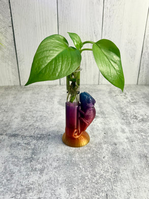 Chameleon Single Tube Propagation Plant Stand - 3D Print - Propagation Station - Bud Vase