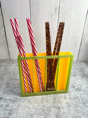 Compact 3D Printed Straw Organizer - Straw Holder - Kitchen Organizer --