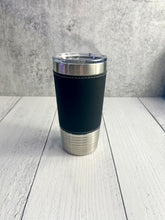 Load image into Gallery viewer, CLEARANCE - Stainless Steel Tumbler - Black Leatherette - 20 oz