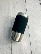 Load image into Gallery viewer, CLEARANCE - Stainless Steel Tumbler - Black Leatherette - 20 oz