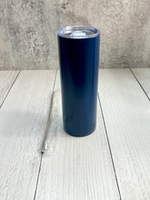 Load image into Gallery viewer, CLEARANCE - 20 Oz Tumbler Blank Skinny Stainless Steel Double Wall With Lid And Straw 20 oz