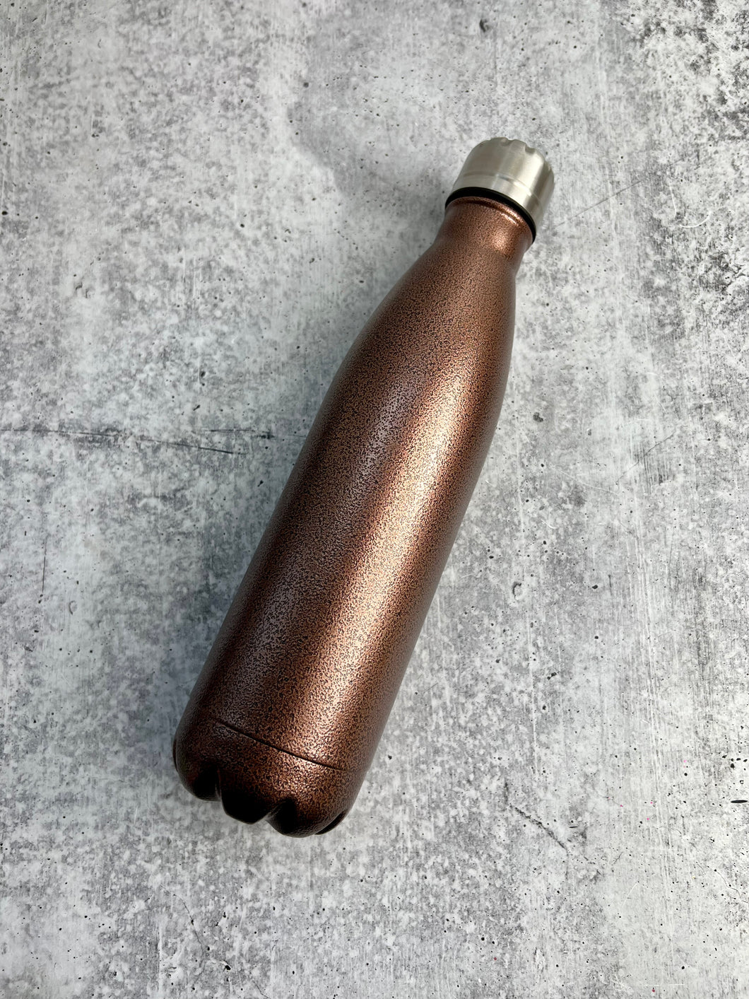 CLEARANCE - Copper Vein Powder Coated Stainless Steel water bottle, 17 oz