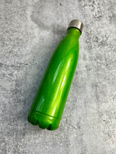 Load image into Gallery viewer, CLEARANCE - Green Powder Coated Stainless Steel water bottle, 17 oz