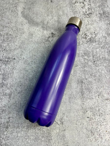CLEARANCE - Purple Powder Coated Stainless Steel water bottle, 17 oz