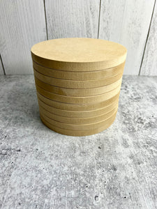 10 MDF Circles - 6" - 1/2 Inch Thick - Unfinished Wood Circle | Round | DIY