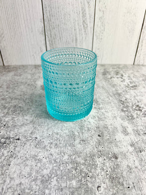Set of 6 - 10 oz Jupiter Beaded Glasses - Blue
