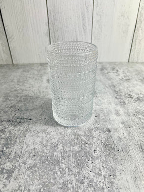 Set of 6 Jupiter Beaded 14 oz. Clear Beverage Glass - Brand new