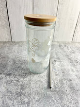 Load image into Gallery viewer, Christmas Cups 24 oz Christmas Mason Jars with Lid and Straw - Christmas Tumbler - Gingerbread