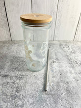 Load image into Gallery viewer, Christmas Cups 24 oz Christmas Mason Jars with Lid and Straw - Christmas Tumbler - Gingerbread