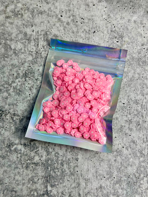Pink Flower Polymer Clay Pieces - 1 oz or 1/2 oz - Easter - Spring - Slime