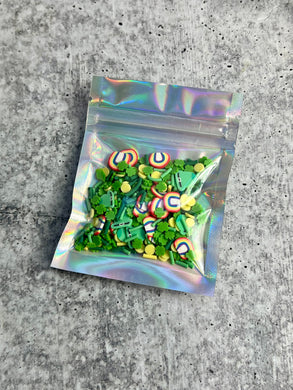 St Patrick's Day Polymer Clay Pieces - 1 oz or 1/2 oz - Shamrock - Spring - Slime