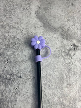 Load image into Gallery viewer, Cute Straw Topper - 8-10MM Straws - Cute Straw Toppers - Purple Flower