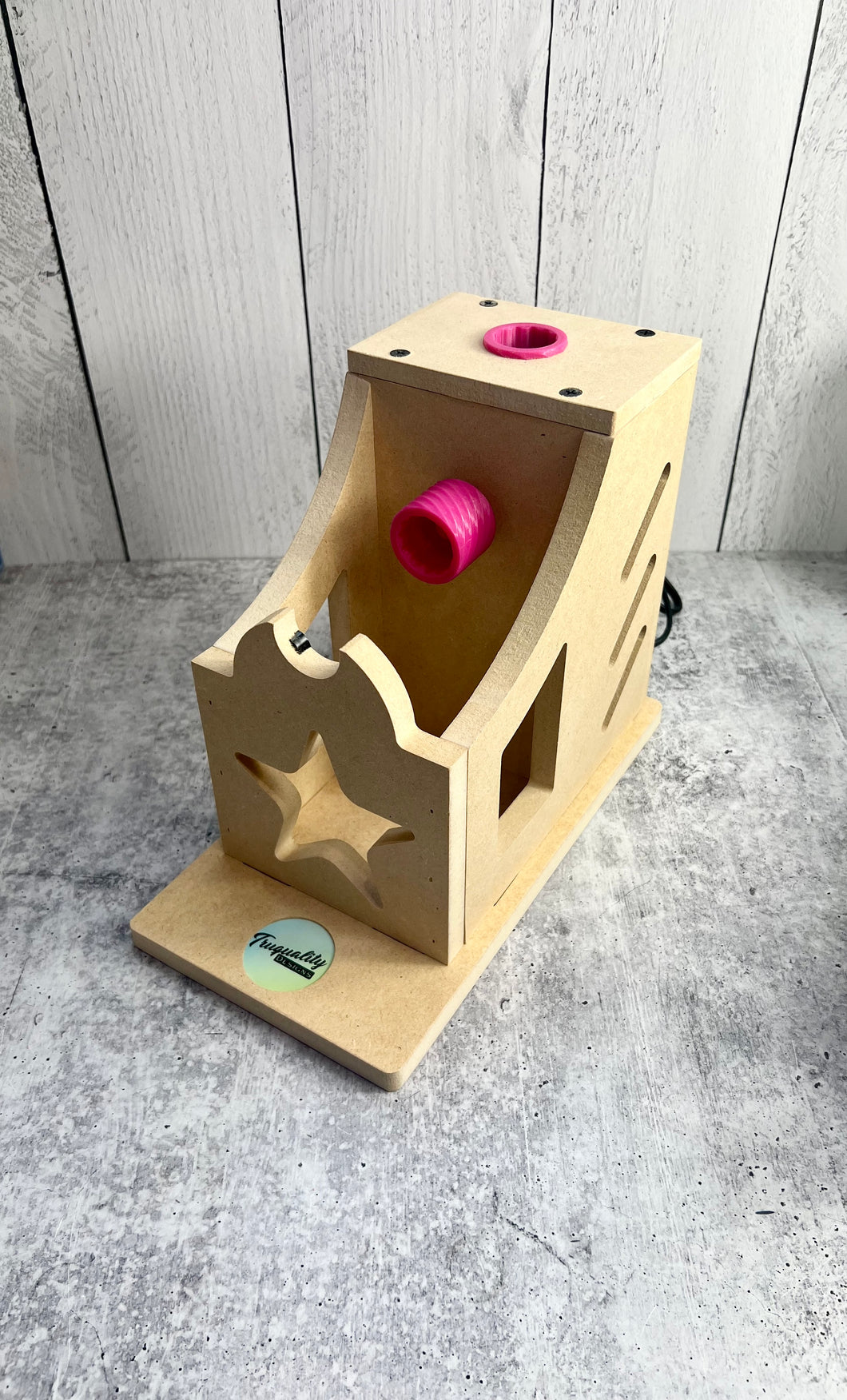 Magnetic Tall Single Cup Turner with drying rack - One Cup Turner for Making Glitter Epoxy Tumblers - Tumbler Turner - PINK (5-6 RPM)
