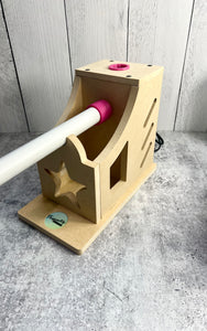 Magnetic Tall Single Cup Turner with drying rack - One Cup Turner for Making Glitter Epoxy Tumblers - Tumbler Turner - PINK (5-6 RPM)