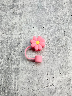 Cute Straw Topper - 8-10MM Straws - Cute Straw Toppers - Pink Flower