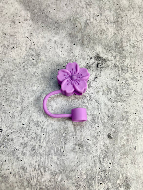 Cute Straw Topper - 8-10MM Straws - Cute Straw Toppers - Purple Flower