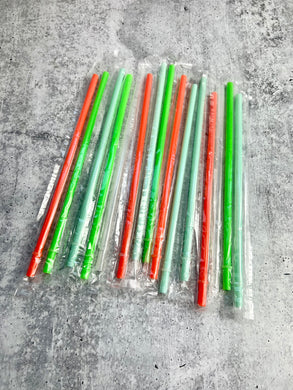 15 Plastic Reusable Drinking Straws - Party - Entertaining - ASSORTED