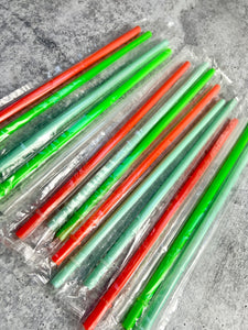 15 Plastic Reusable Drinking Straws - Party - Entertaining - ASSORTED