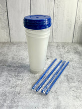 Load image into Gallery viewer, CLEARANCE - Set of 4 - 24 OZ Reusable Cold Cup - blue