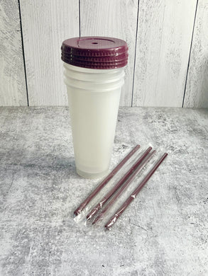 CLEARANCE - Set of 4 - 24 OZ Reusable Cold Cup -
