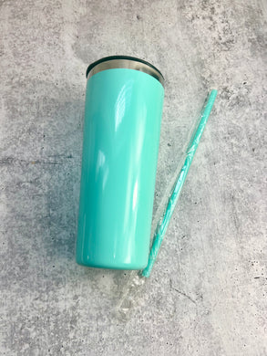 CLEARANCE - 22 Oz Tumbler Blank Stainless Steel Double Wall With Lid And Straw - 22 oz - - Powder Coated