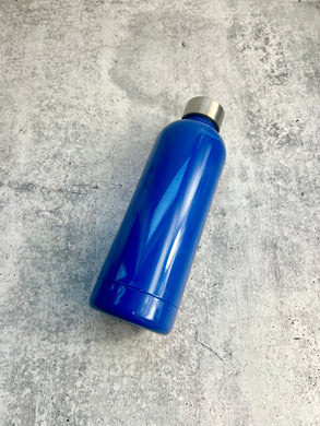 CLEARANCE - Stainless Steel water bottle, 17.5 oz - - Powder Coated - Blue