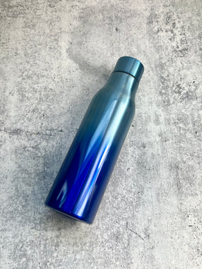 CLEARANCE - Stainless Steel water bottle, 20 oz - Blue - Powder Coated
