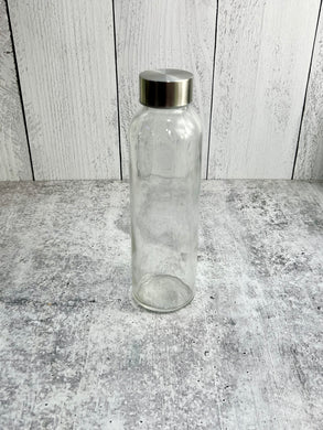 Clearance - Glass Water Bottles 18 oz, Stainless Steel Cap