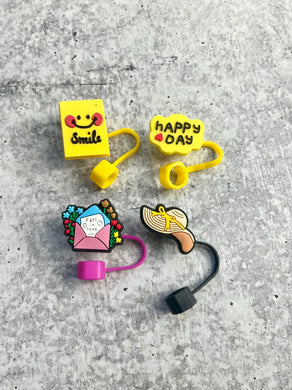 Cute Straw Toppers - 10MM Straws - Cute Straw Toppers - Set of 4