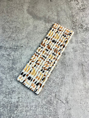 CLEARANCE - 10 - Animal Print - Reusable Plastic Straws - 9