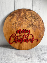 Load image into Gallery viewer, 12&quot; Merry Christmas Wood Sign - Home Decor Sign | Wall Art Decor | Wall Art Sign | | Wood Cut Out |
