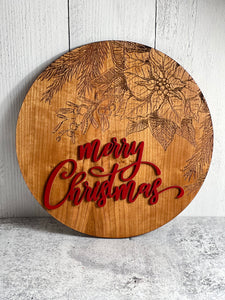 12" Merry Christmas Wood Sign - Home Decor Sign | Wall Art Decor | Wall Art Sign | | Wood Cut Out |