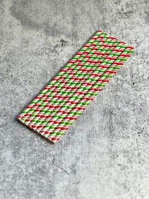 10 - Christmas - Reusable Plastic Straws - 9