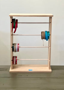 2-Pack Wooden Ribbon Organizer Racks - Spool Holder For Craft Ribbon & Washi Tape Storage