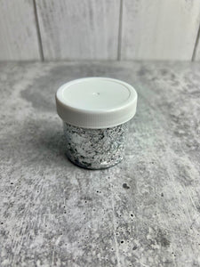 Clearance - Silver Foil Flakes - 1 oz jar