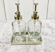 Load image into Gallery viewer, READY TO SHIP - Set of 2 Soap Dispenser - Hands / Dishes - Decor | Kitchen |
