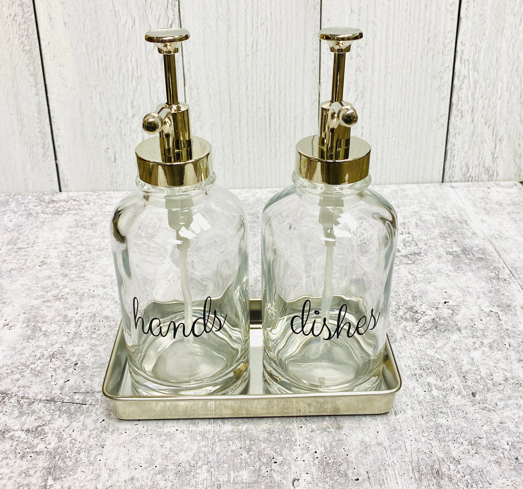 READY TO SHIP - Set of 2 Soap Dispenser - Hands / Dishes - Decor | Kitchen |