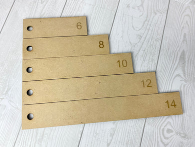 Set of 5 Ribbon Tail Rulers - Wreath Making, Ribbon Ruler