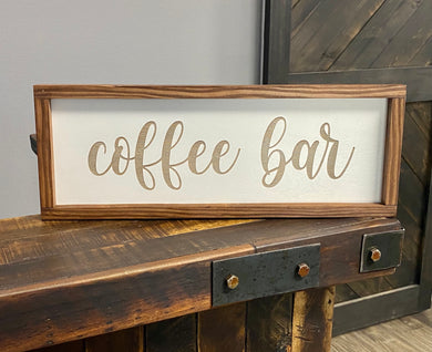 Coffee Bar Wood Sign - Home Decor Sign | Wall Art Decor | Wall Art Sign | | Wood Cut Out | Rustic | Farmhouse