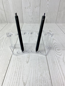CLEARANCE - Glitter Pen Stand - Clear - Holds 6 Pens