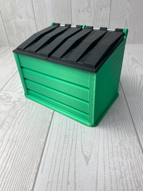 Desktop Weeding Dumpster / Waste Bin - GREEN