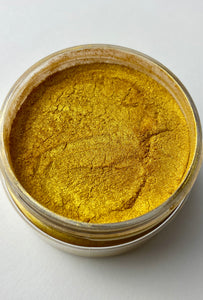Pearlescent Mica Powder - 1 ounce jar - Golden Rod