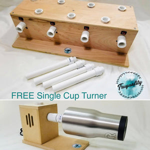 Four Cup Turner with Drying Rack and Cooling Fan - 5-6 rpm motors