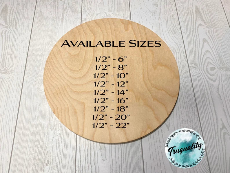 Bulk Wood Circles - 1/2 Inch Thick - Unfinished Wood Circle | Wood Round | DIY | Door Hanger | Sign |